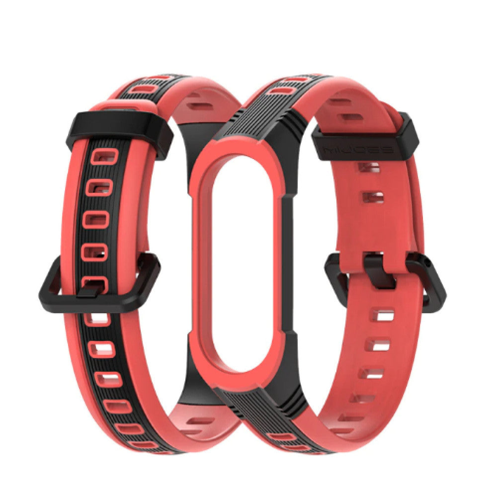 Ремінець Thin Armor — Xiaomi Mi Band 5 | 6 — Black&Red