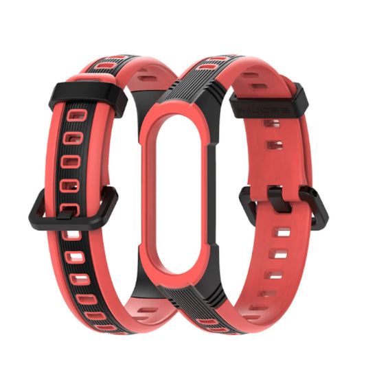 Ремінець Thin Armor — Xiaomi Mi Band 5 | 6 — Black&Red