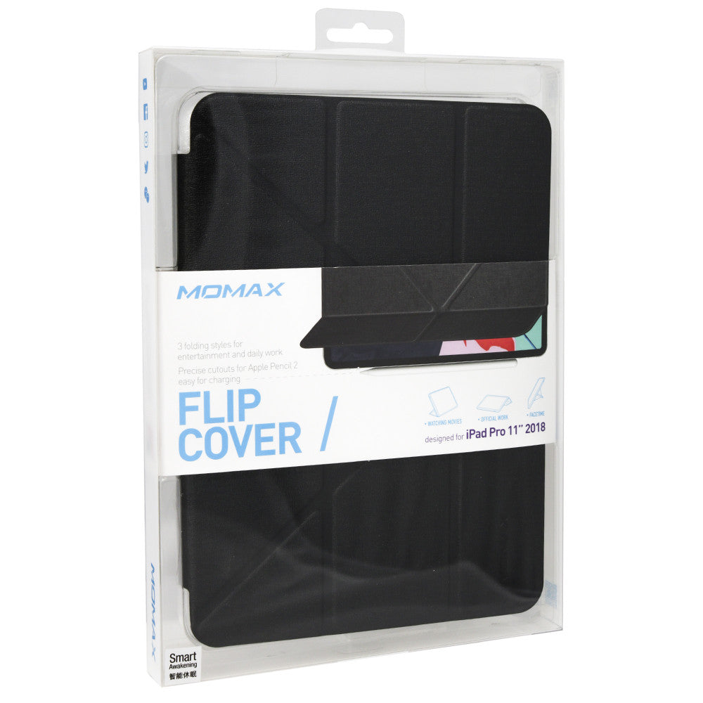 Momax Flip Cover Case — iPad Pro 2018 — Black