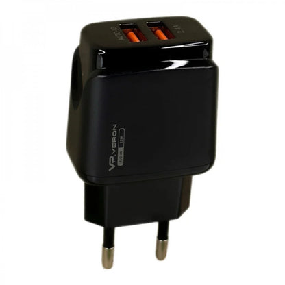 Home Charger | 2.4A | 2U — Veron VR-C12 — Black