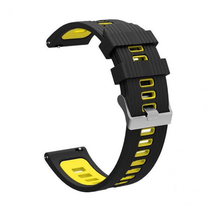 Ремінець Silicone GT3 — Універсальний 22 mm — Black & Yellow