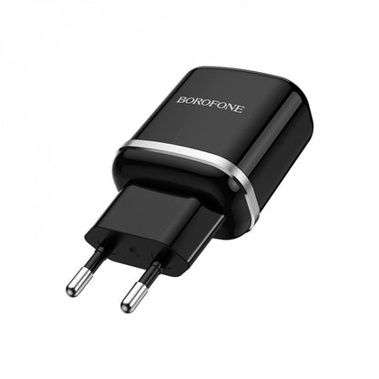 Home Charger | 18W | QC3.0 | Micro Cable (1m) — Borofone BA36A — Black