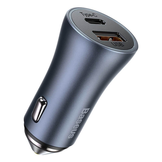 Car Charger | 40W | 1U | 1C — Baseus (CCJD-0) Golden Contactor Pro Dual Quick Charger — CCJD-0G Dark Gray