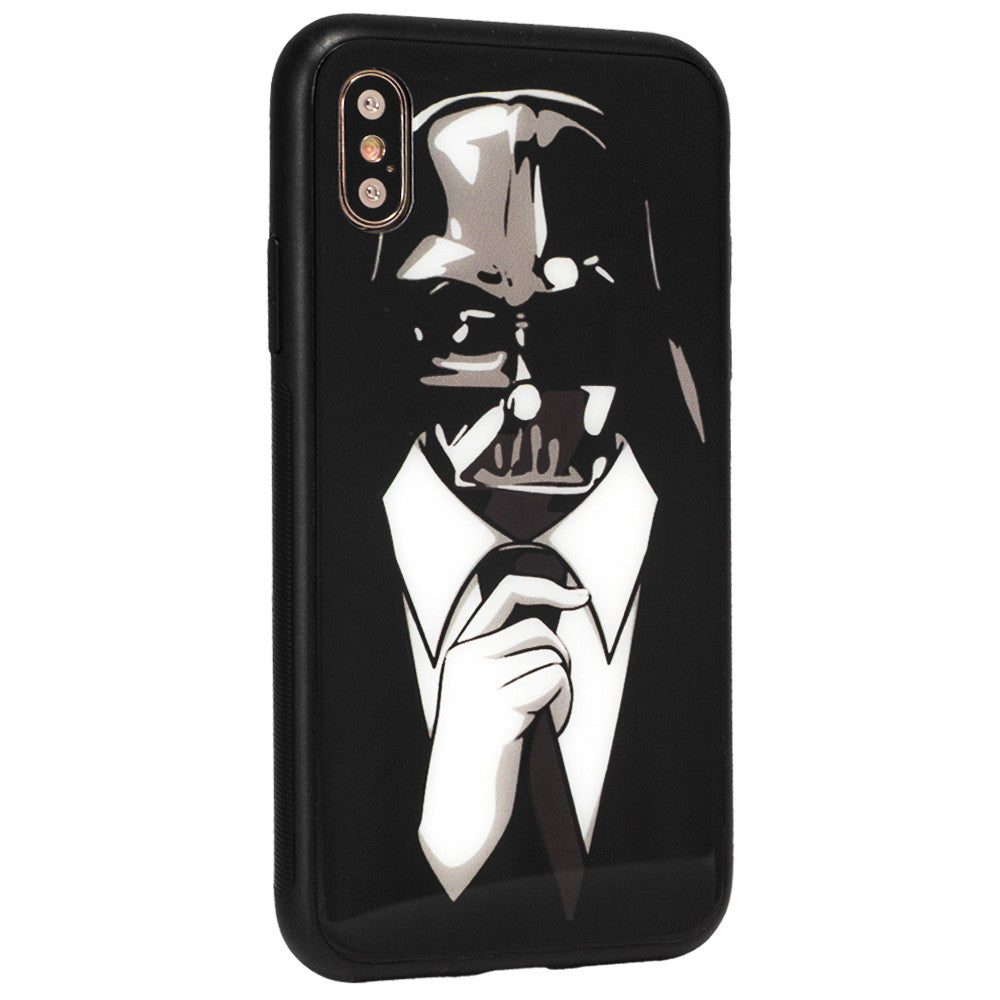 Glass with print TPU Case — iPhone Xs MAX — Papa Vader