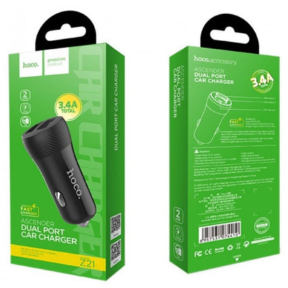 Car Charger | 3.4A | 2U — Hoco Z21 — Black