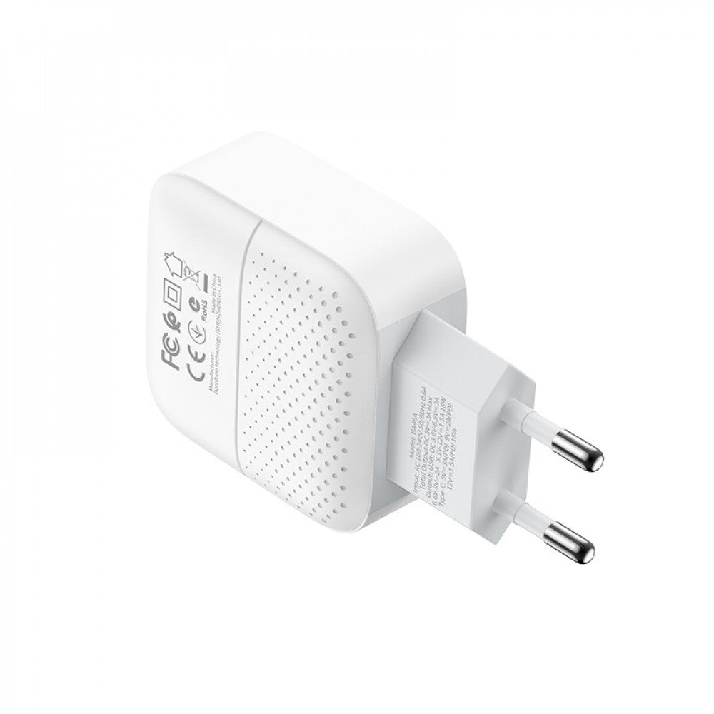 Home Charger | 20W | PD | QC3.0 — Borofone BA46A — White