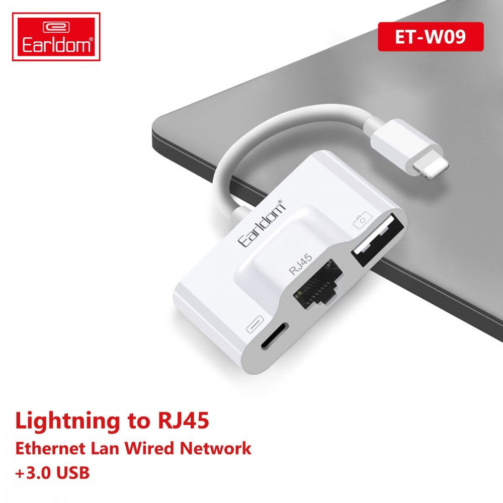 Adapter Lightning To RJ45 ; USB3.0 & Lightning — Earldom ET-OT53