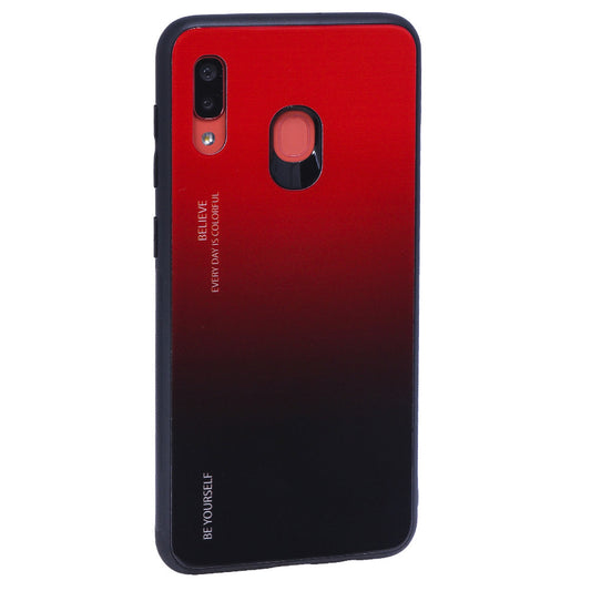 Gradient Glass Case — Samsung A30 2019 — Red