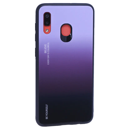 Gradient Glass Case — Samsung A30 2019 — Purple