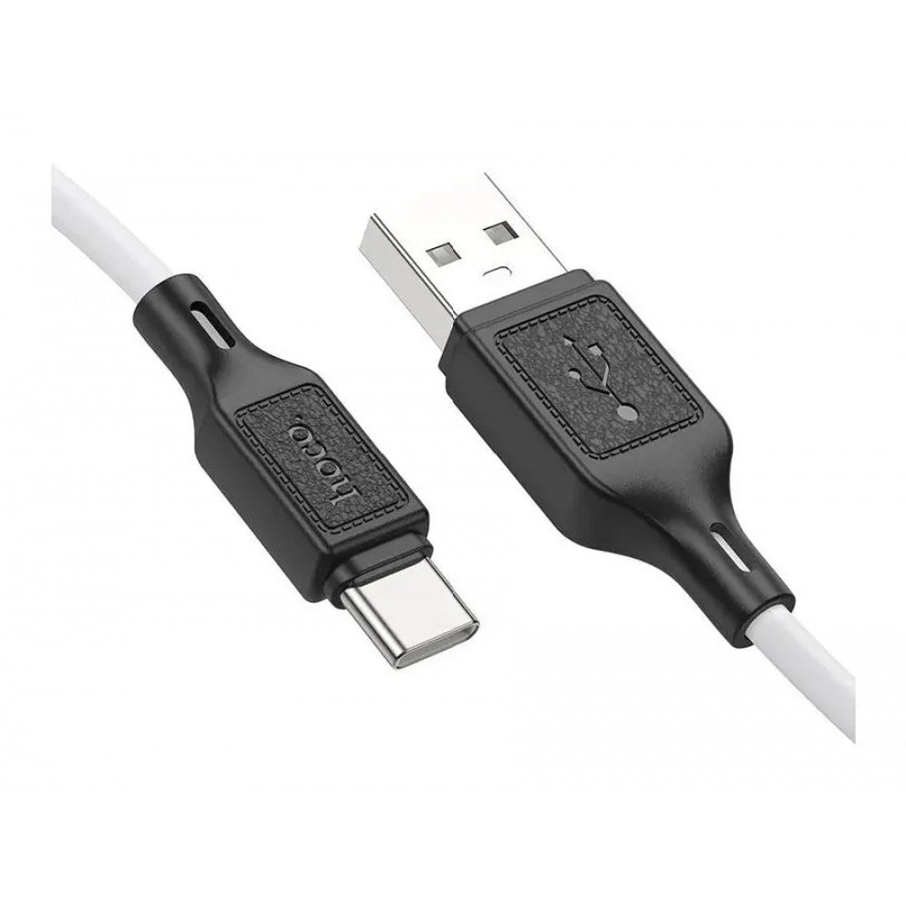 Кабель USB C 3A (1m) — Hoco X90 Cool Silicone — White