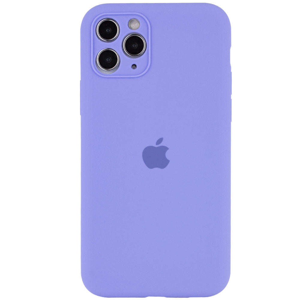 Original Silicone Case with protective camera — iPhone 12 Pro — Light Purple (41)