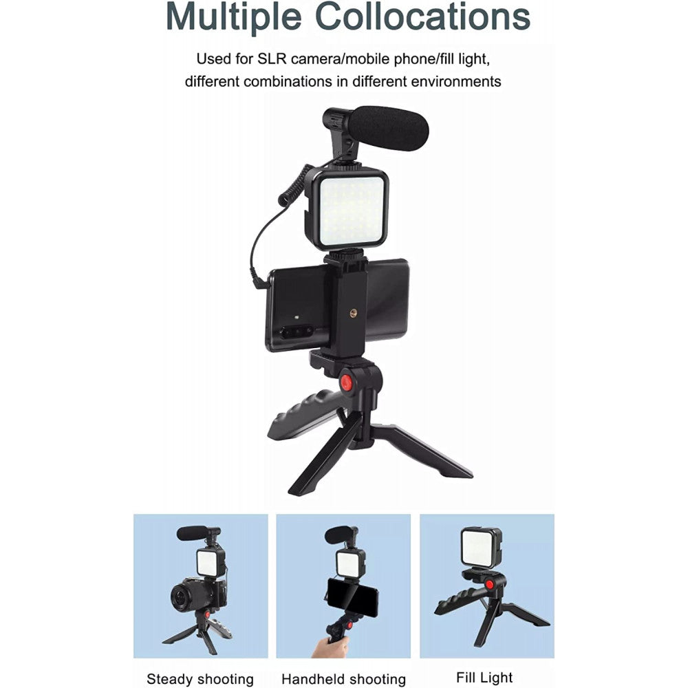 Tripod Stand | Bluetooth | Microphone LED Lamp | AY-49