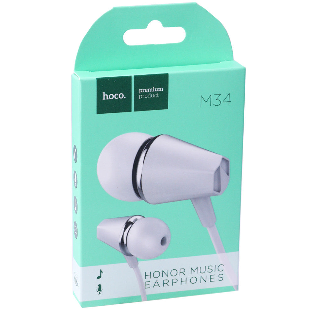 Навушники з мікрофоном 3.5mm —  Hoco M34 Honor Music — White