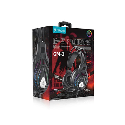 Gaming Headset 3.5mm & USB — Celebrat GM-3 — Black