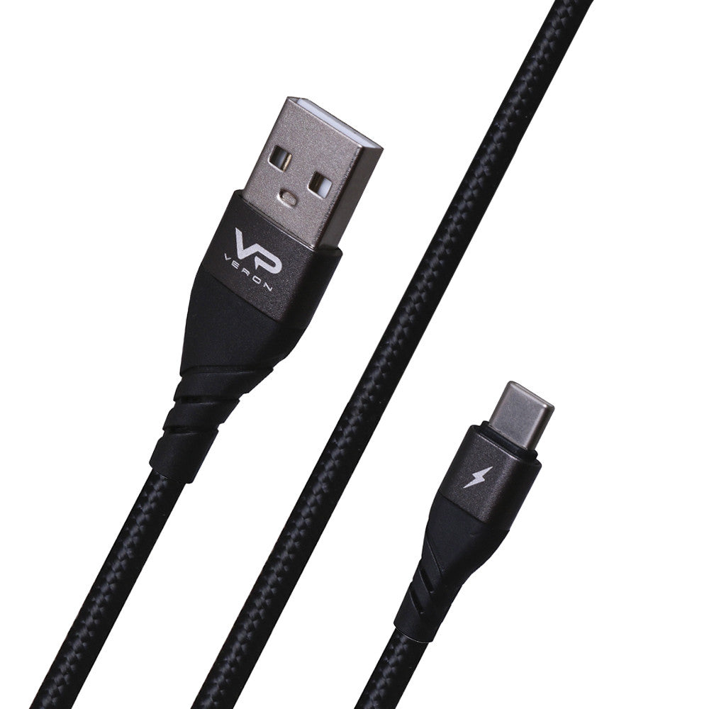 Кабель USB C 3A (0.25m) — Veron NC09 Nylon