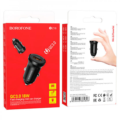 Car Charger | 18W | QC3.0 — Borofone BZ18 — Black