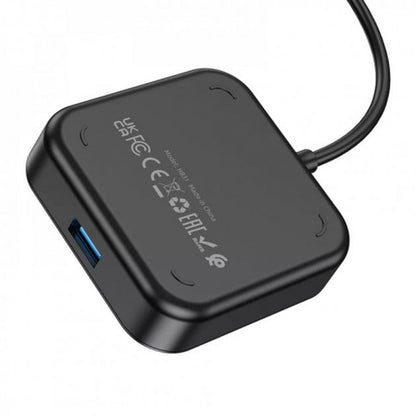 HUB USB To 4 USB 2.0 — Hoco HB31 Easy (1.2m) — Black