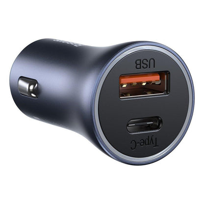 Car Charger | 65W | 1U | 2C — Baseus (CGJP0100) Golden Contactor Pro Triple Fast Charger  — CGJP010013 Dark Gray