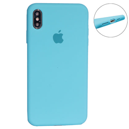 Original Silicone Case Full Size — iPhone Xs MAX — Ice Blue (21)