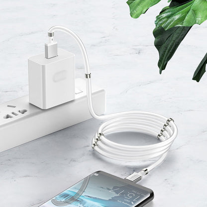 Кабель USB C 2.4A (1m) — Hoco U91 Magnetic — White