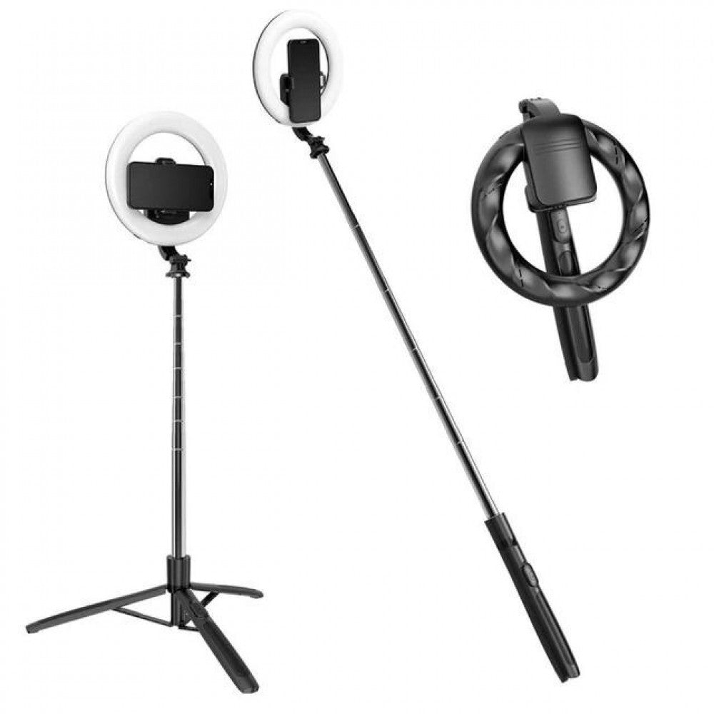 Лампа кольцевая комплект LED 20 см  Q05S 8" 80 pcs 3000K-6500K batter  with tripod stand