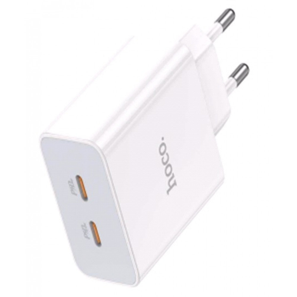 Home Charger | 35W | 2 PD | QC3.0 — Hoco C108A — White