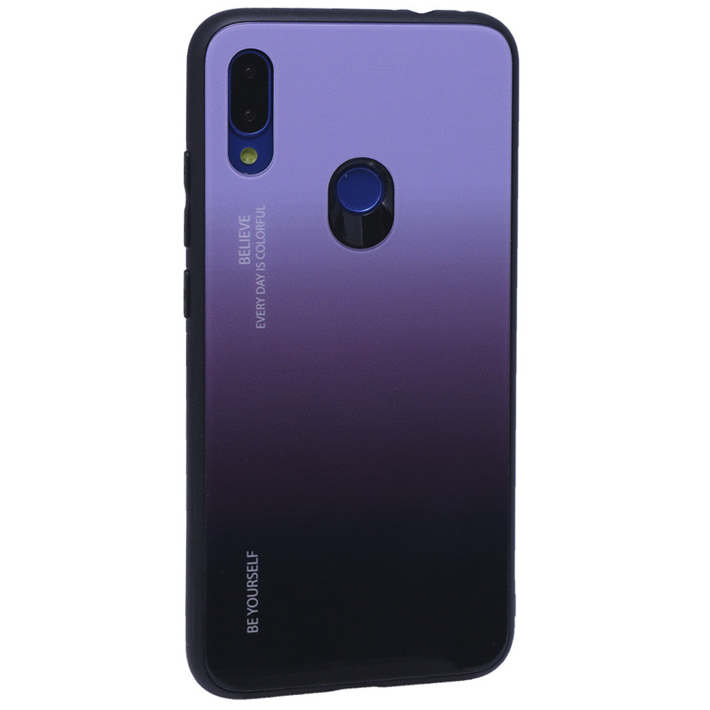 Gradient Glass Case — Xiaomi Redmi Note 7 — Purple