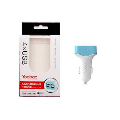 Car Charger | 2.0A | 4U — Yoobao YB206 Black