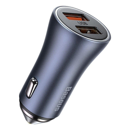 Car Charger | 40W | 2U — Baseus (CCJD-A0G) Golden Contactor Pro Dual Quick Charger Dark Gray — CCJD-A0G Dark Gray