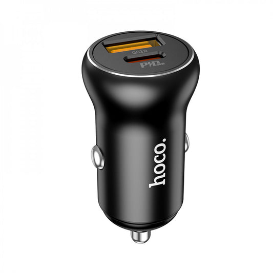 Car Charger | 30W | PD | QC3.0 — Hoco NZ5 — Black