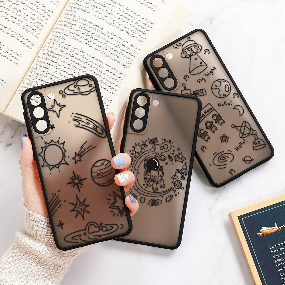 Stickers Space Series TPU Case — Xiaomi Redmi Note 9