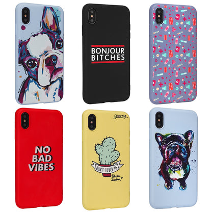 Bright Style Silicone Matte Case — iPhone X ; XS — Dog 2