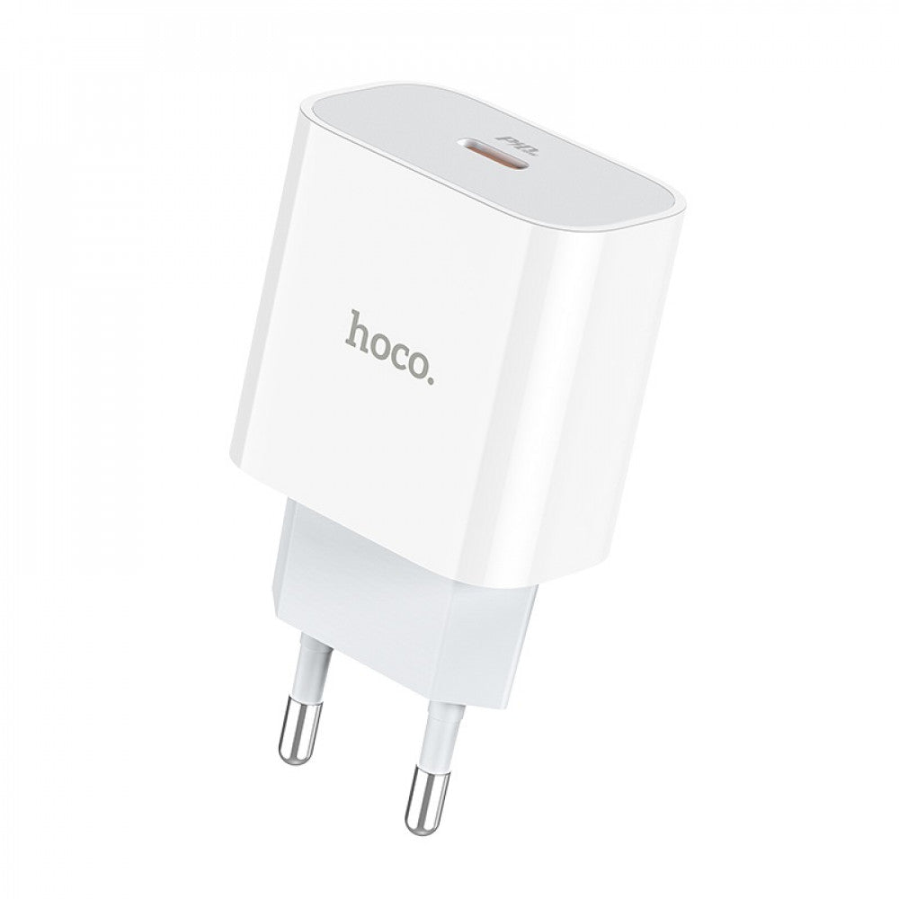 Home Charger | 20W | PD3.0 | C to Lightning Cable (1m) — Hoco C76A — White