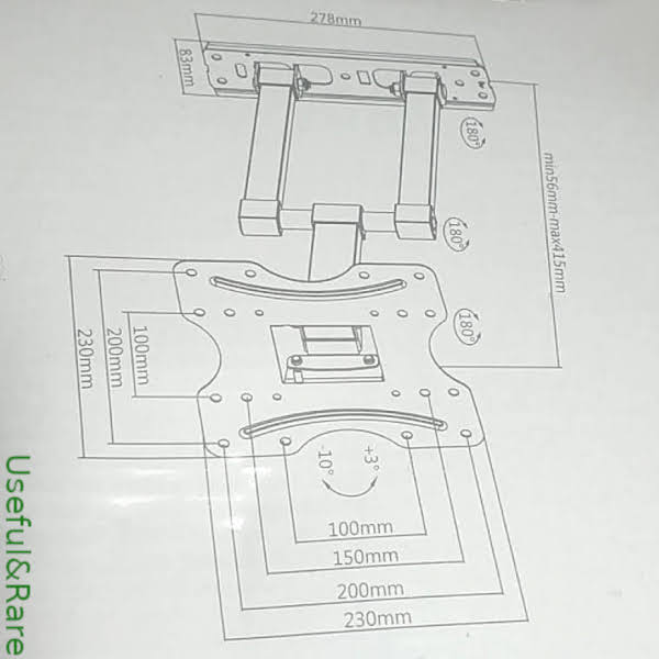 Настенный кронштейн для TV панелей 23"-42" до 30 кг