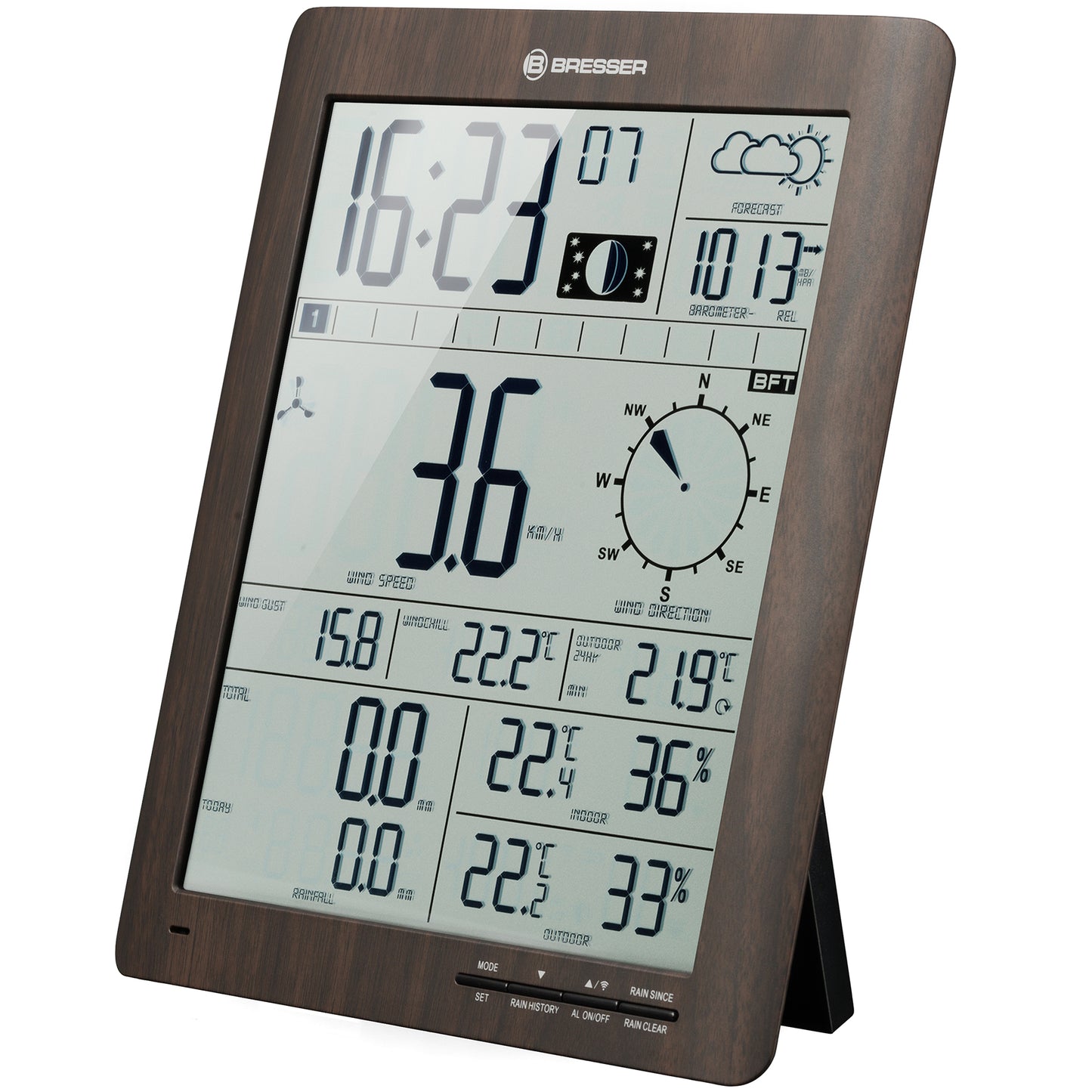 Метеостанція Bresser ClimaTemp XXL Weather Center with Display in Wooden Design Brown (7002420)