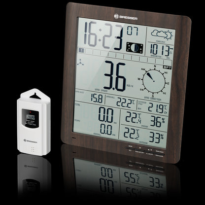 Метеостанція Bresser ClimaTemp XXL Weather Center with Display in Wooden Design Brown (7002420)