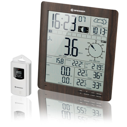 Метеостанція Bresser ClimaTemp XXL Weather Center with Display in Wooden Design Brown (7002420)