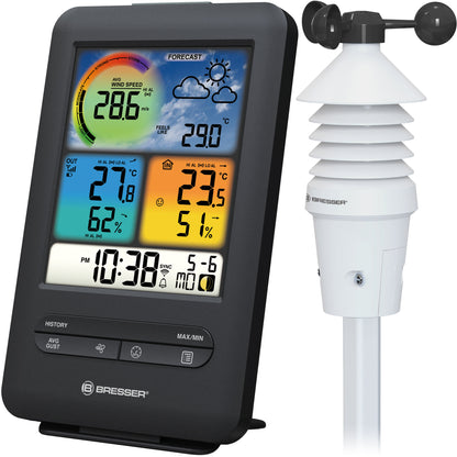 Метеостанція Bresser WIFI Colour 3-in-1 Wind Sensor Black (7002535)