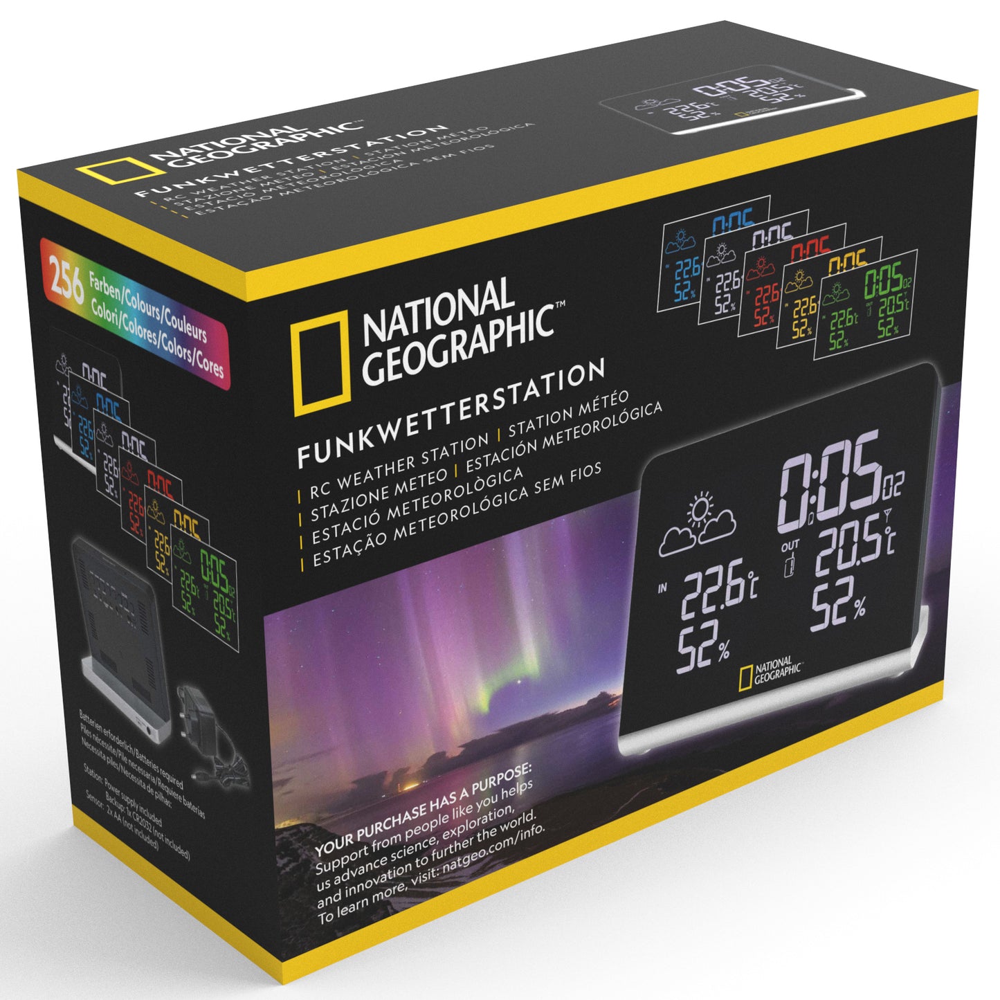 Метеостанція National Geographic Multi Colour Wireless Black (9070500)