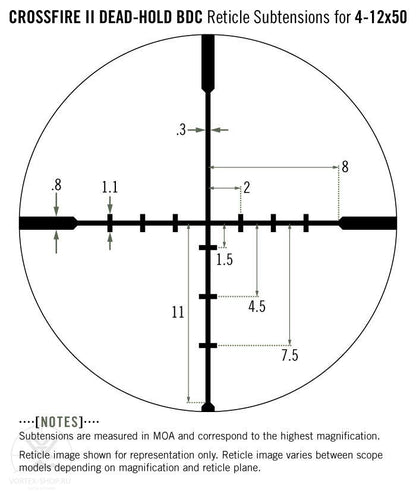 Приціл оптичний Vortex Crossfire II 4-12x50 AO BDC (CF2-31023)