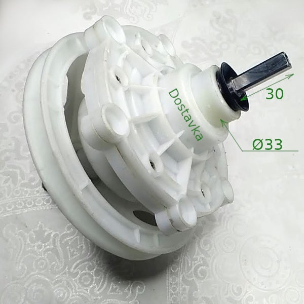 Редуктор пральної машини Saturn, Alpari, Rainford (квадрат, ромашка під 6 болтів, h30mm)