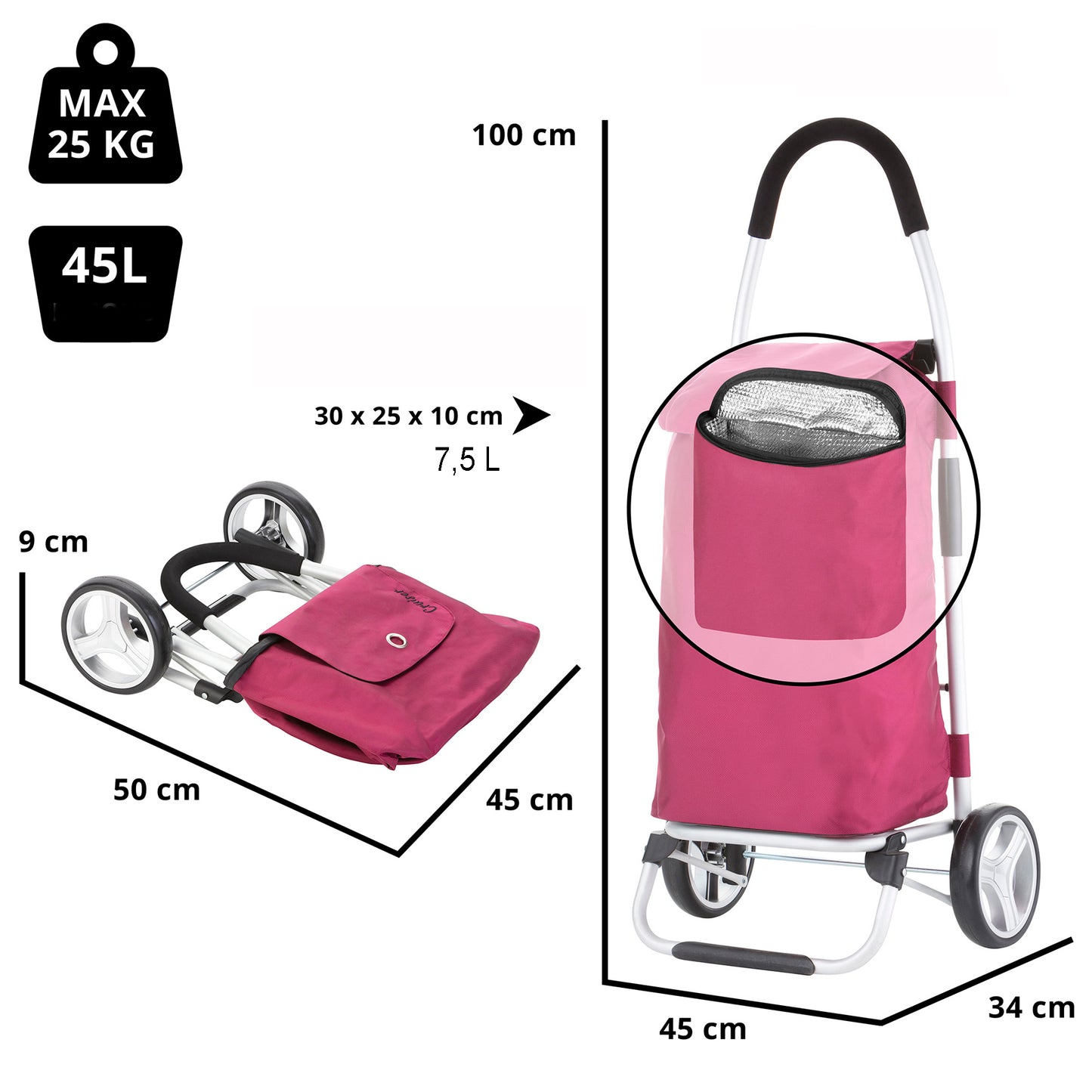 Сумка-візок ShoppingCruiser Foldable 45 Purple (604319)