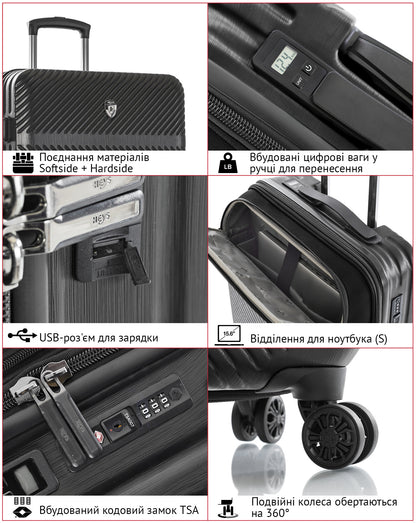 Валіза Heys Charge-A-Weigh ll (L) Black (10131-0001-30)